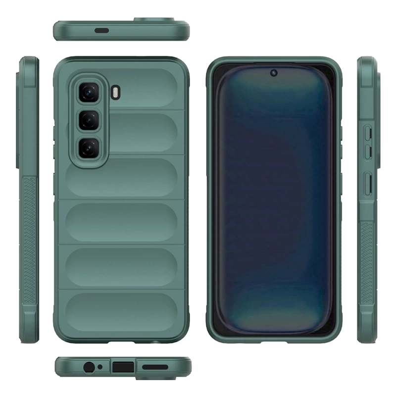 İnfinix Hot 50 Pro 4G Kılıf Esnek TPU Oyuklu Arka Yüzey Tasarımlı Zore Etnik Silikon Kapak