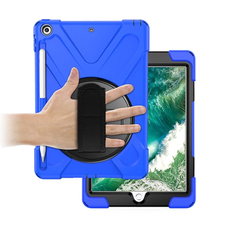 İPad 9.7,2017 İPad 9.7 2018 Kalem Yerli Standlı Zırh Kılıf-shockproof case