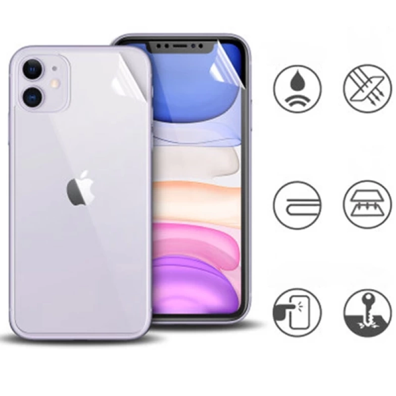 İPhone 11 6.1 Film Ön Arka Full Koruyucu Membran Nano Hidrojel Koruyucu Set