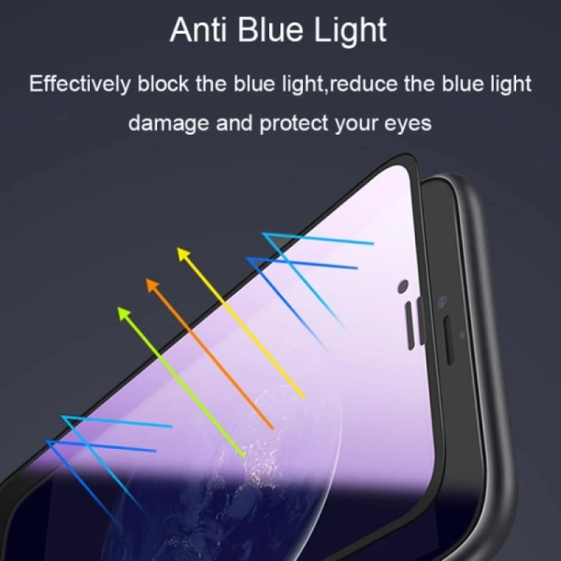 İPhone 11 Pro Max -6.5- Xs Max Anti Blue Light 3D Full  Cam Ekran Koruyucu