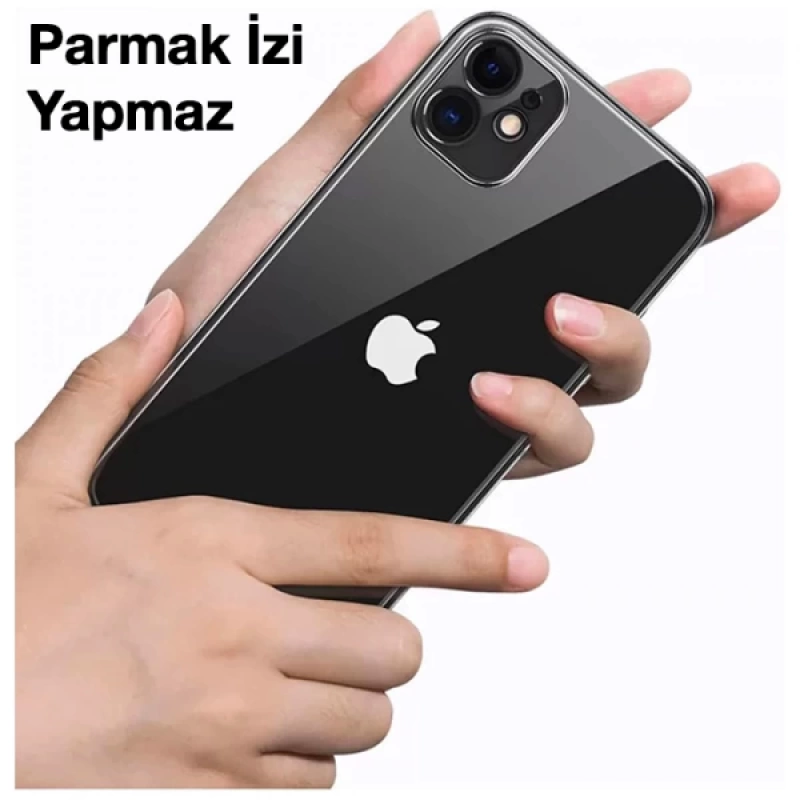 iPhone 12 Mini 5.4inç Renkli Kenar Şeffaf Kılıf Kamera Korumalı Kılıf