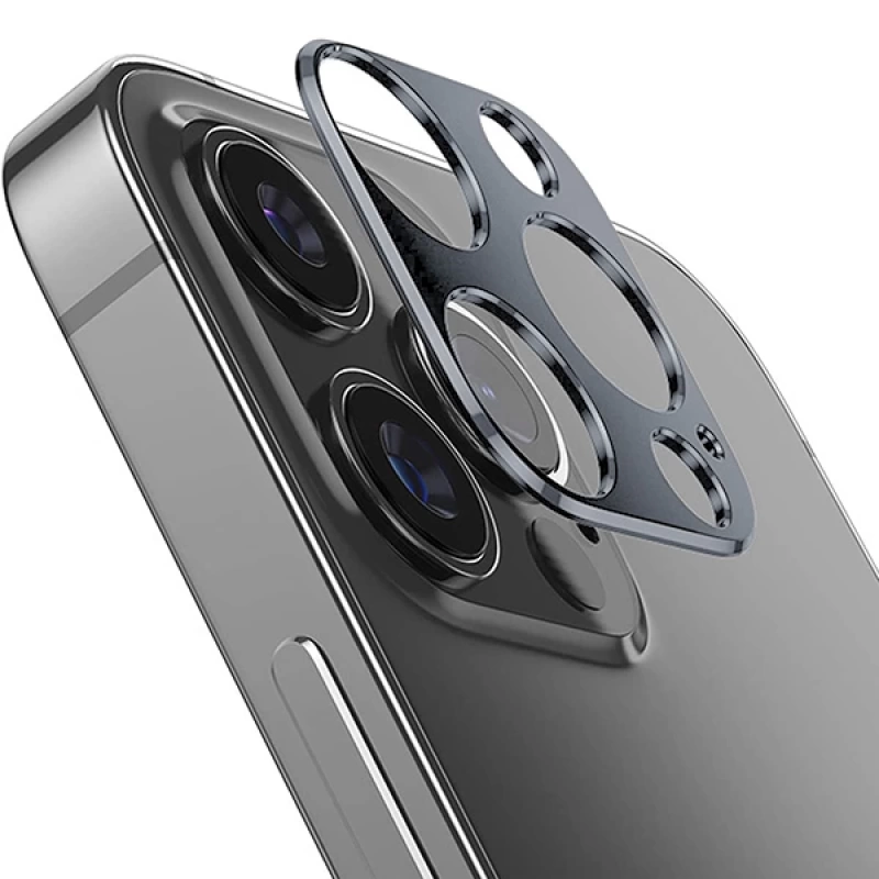 İPhone 12 Pro Max 3D Metal Kamera Koruyucu Metal Lens