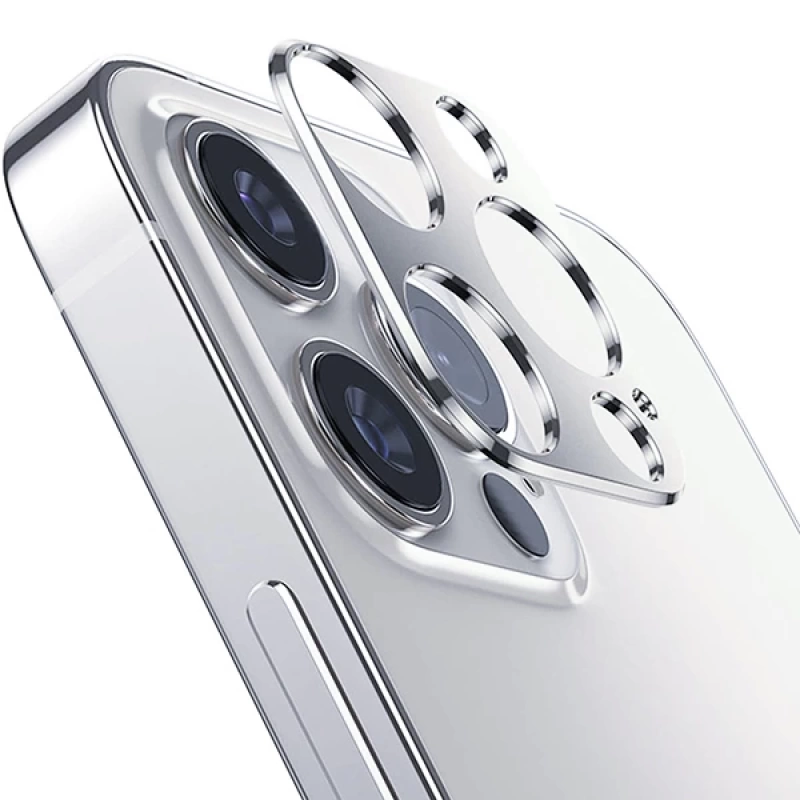 İPhone 12 Pro Max 3D Metal Kamera Koruyucu Metal Lens