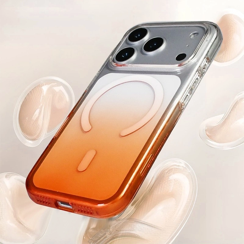 iPhone 17 Pro Max için Degrade Özel Korumalı Kılıf - Turuncu