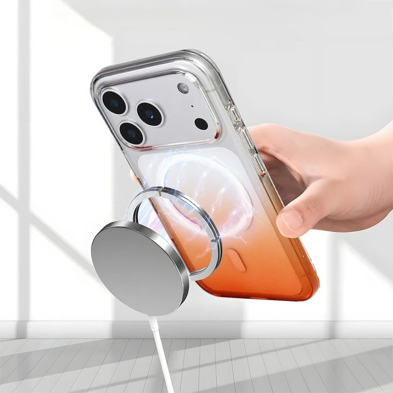 iPhone 17 Pro Max için Degrade Özel Korumalı Kılıf - Turuncu