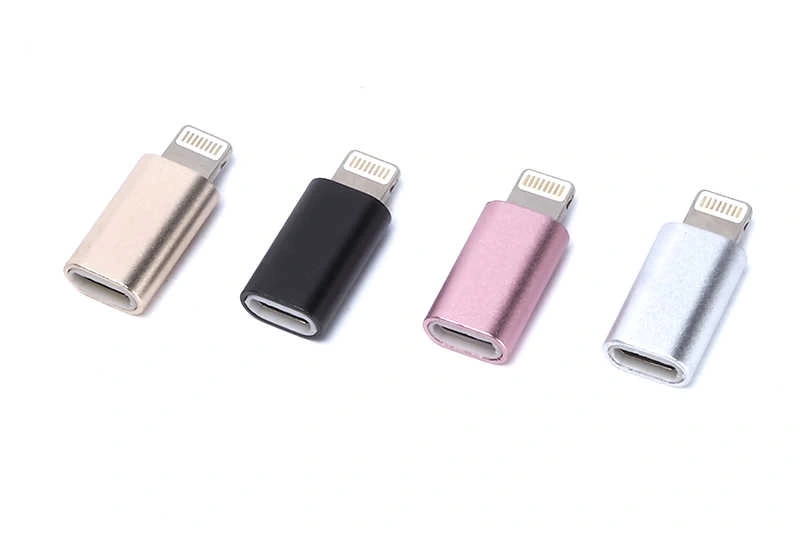 iPhone 7-8 İçin Zore Metal 01 5li Lightning Dönüştürücü Set