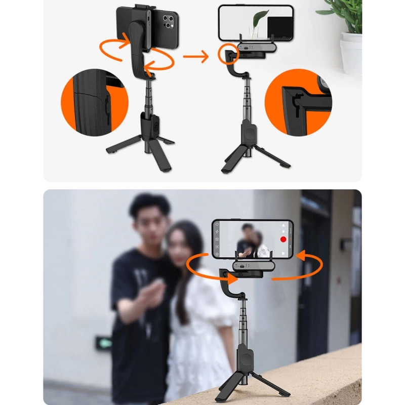 More TR Hohem iSteady Q 2 Eksenli El Tipi Selfie Çubuğu Gimbal Stabilizatör