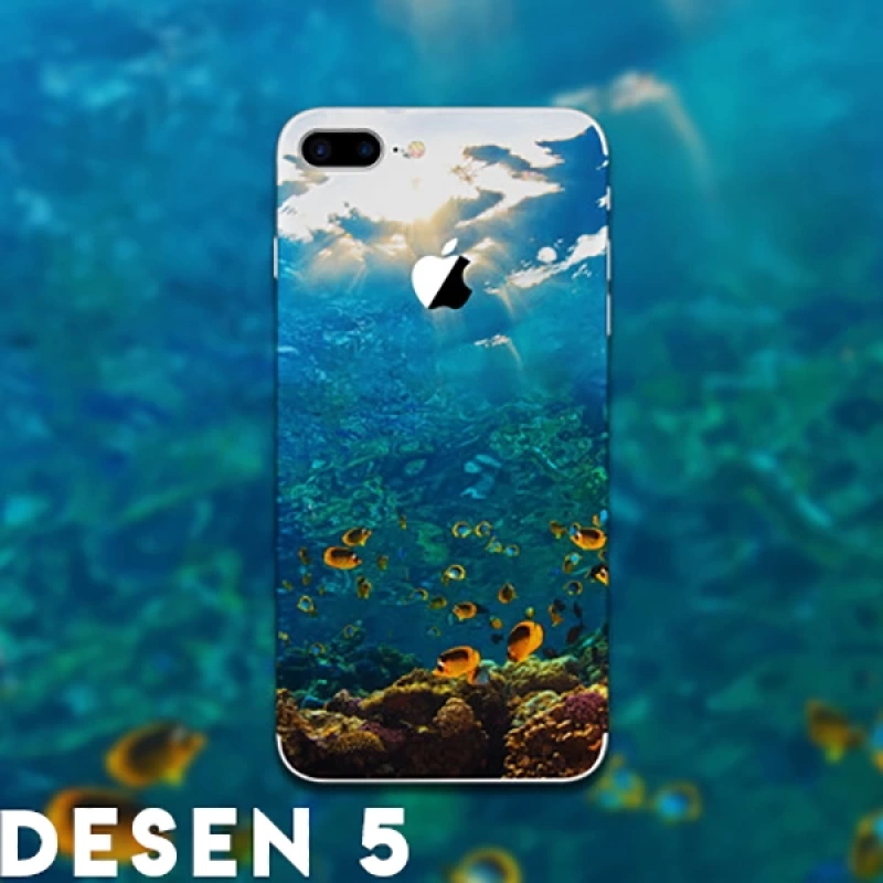 İPhone 8 Plus Tayvan Kalite Creativ Desenli Telefon Kaplaması Sticker