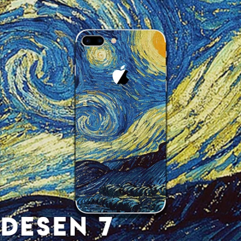 İPhone 8 Plus Tayvan Kalite Creativ Desenli Telefon Kaplaması Sticker