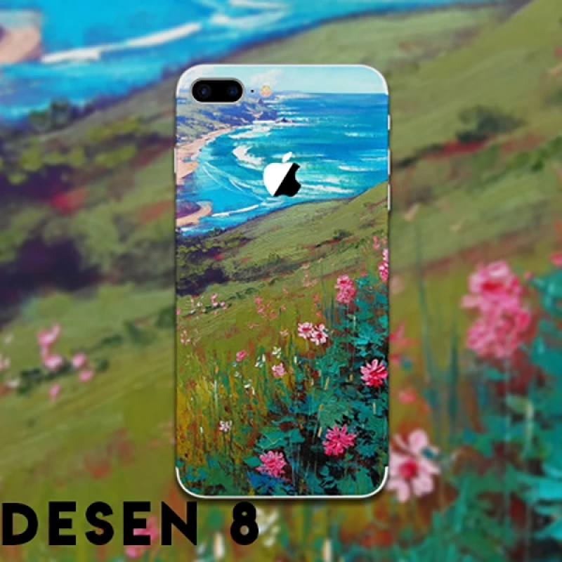 İPhone 8 Plus Tayvan Kalite Creativ Desenli Telefon Kaplaması Sticker