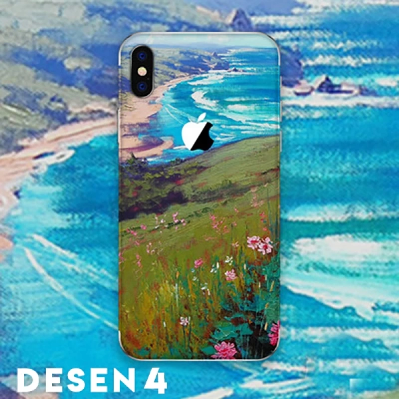 İPhone X Xs Tayvan Kalite Creativ Art,Sanat Telefon Kaplaması Sticker