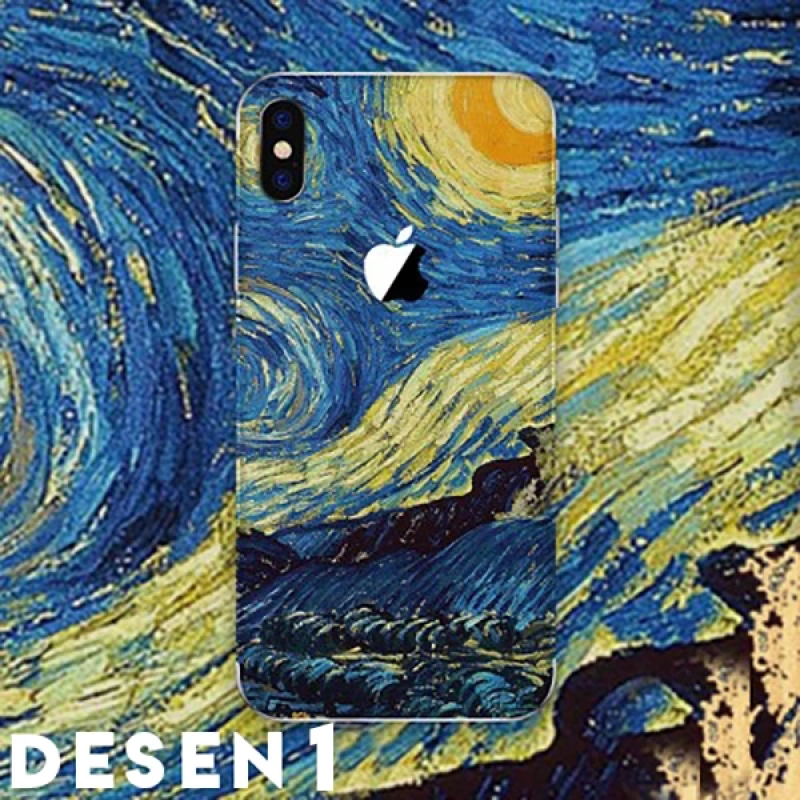 İPhone X Xs Tayvan Kalite Creativ Art,Sanat Telefon Kaplaması Sticker