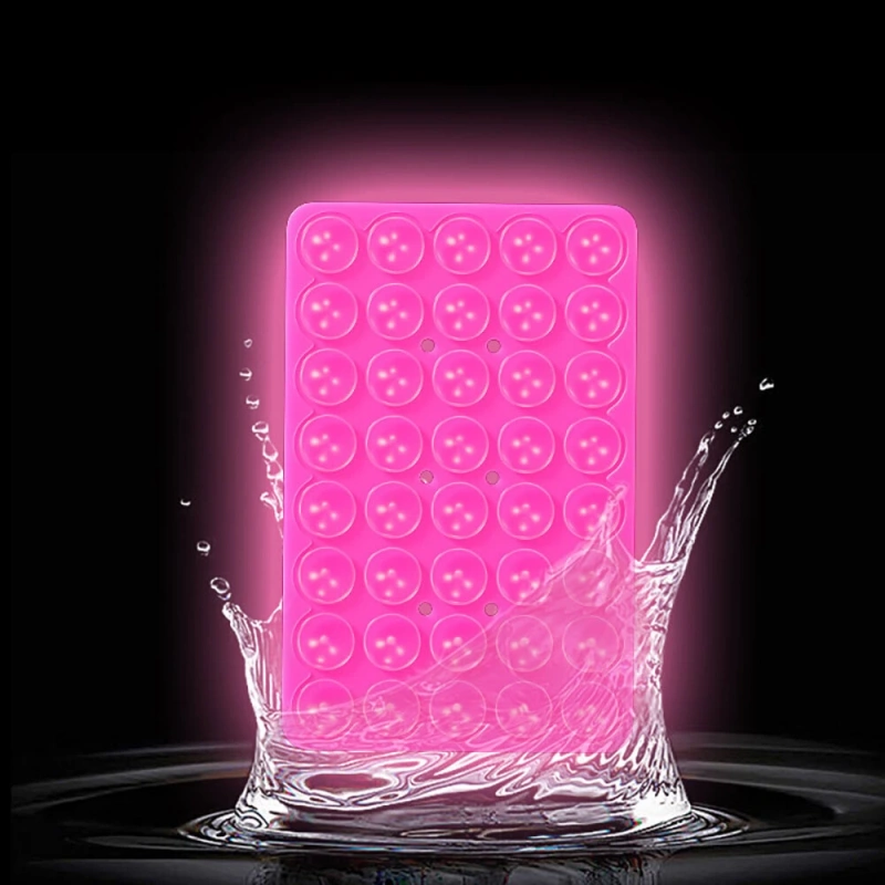 Kare Öpücüklü 02 Fosforlu Silikon Telefon Tutucu