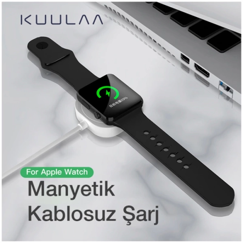 KUULAA Apple Watch İçin Manyetik Şarj Kablosu 1 Metre