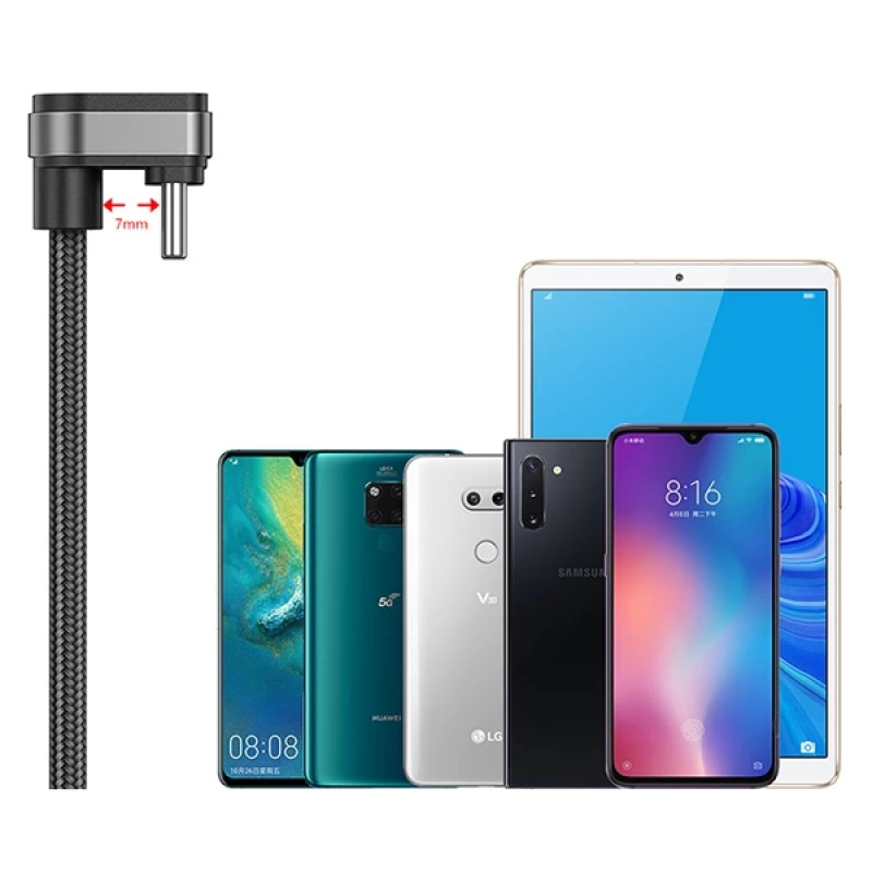 KUULAA U-shape Mobile Game USB Type C Oyuncu Şarj Kablosu 2Metre