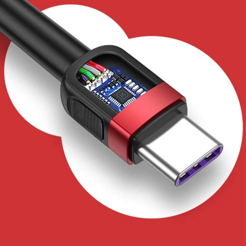 KUULAA USB Type-C 3A Hızlı Şarj 0.50CM Kısa Usb Şarj Kablosu