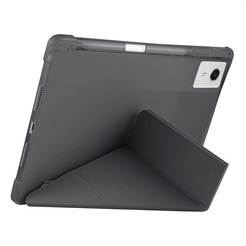 Lenovo Idea Tab Plus 12.1 Kılıf Zore Tri Folding Kalem Bölmeli Standlı Kılıf