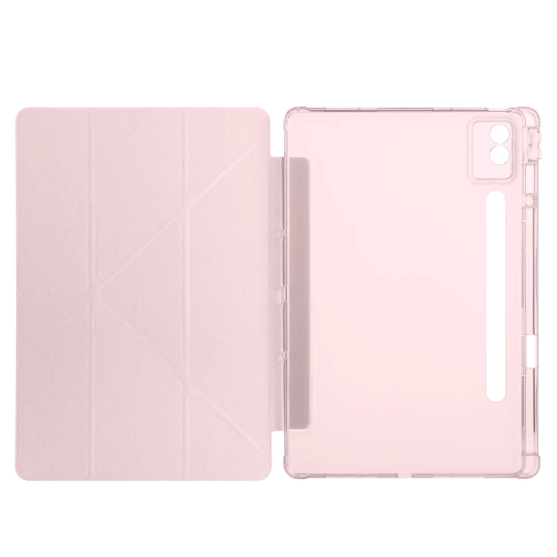 Lenovo Idea Tab Pro 12.7 TB-373FU Kılıf Zore Tri Folding Kalem Bölmeli Standlı Kılıf