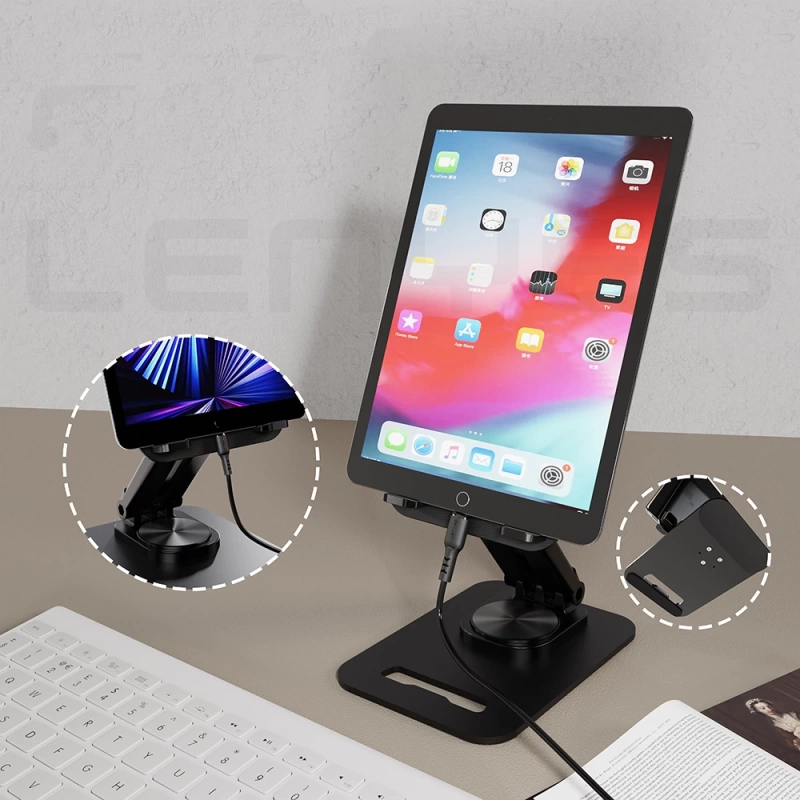 Lenyes CR139 Ayarlanabilir Katlanabilir Dönebilen Metal Telefon ve Tablet Standı