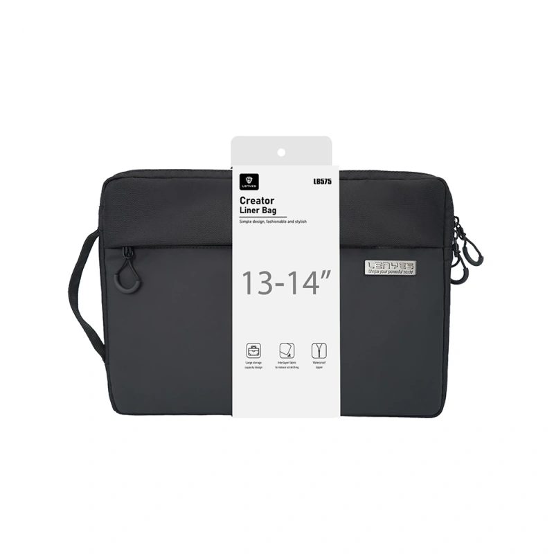 Lenyes LB575 Creator Serisi Darbe Emici Su Geçirmez Polyester Kumaş 13-14 inç Laptop Çantası