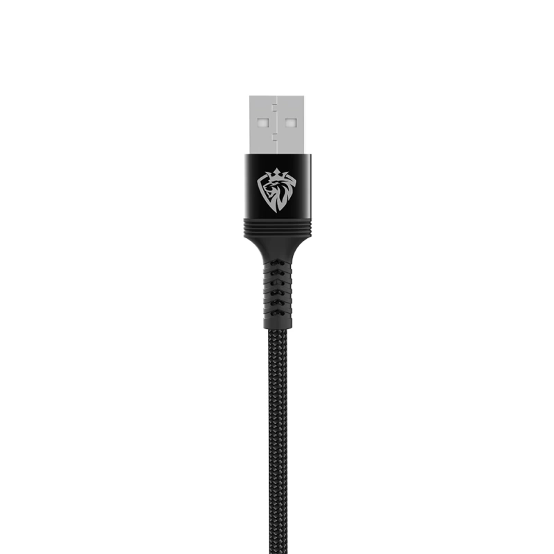 Lenyes LC980 USB-A to Type-C LED Hızlı Şarj Özellikli Örgülü Data ve Şarj Kablosu 1M 2.4A