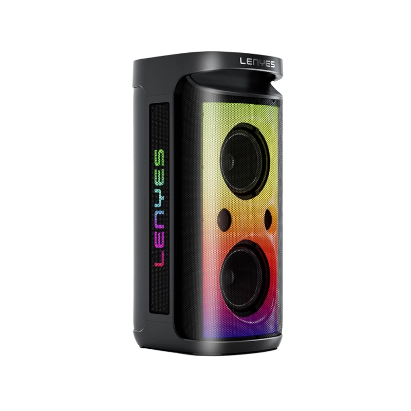 Lenyes S882 Su Geçirmez Mikrofonlu Çoklu Giriş RGB Işıklı TWS Karaoke FM Bluetooth Hoparlör v5.3