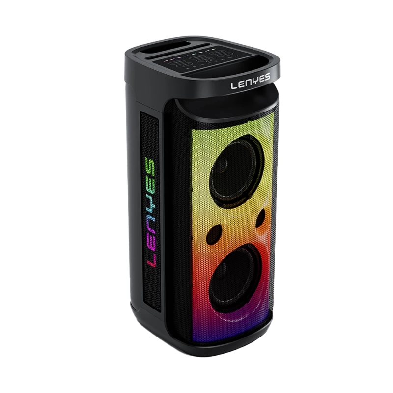 Lenyes S882 Su Geçirmez Mikrofonlu Çoklu Giriş RGB Işıklı TWS Karaoke FM Bluetooth Hoparlör v5.3