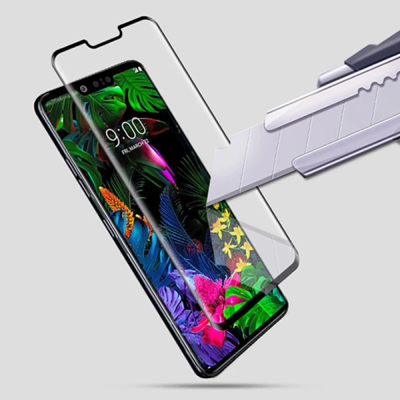 Lg G8 Thinq 3d Kavisli Full Tempered Kırılmaz Cam Ekran Koruyucu