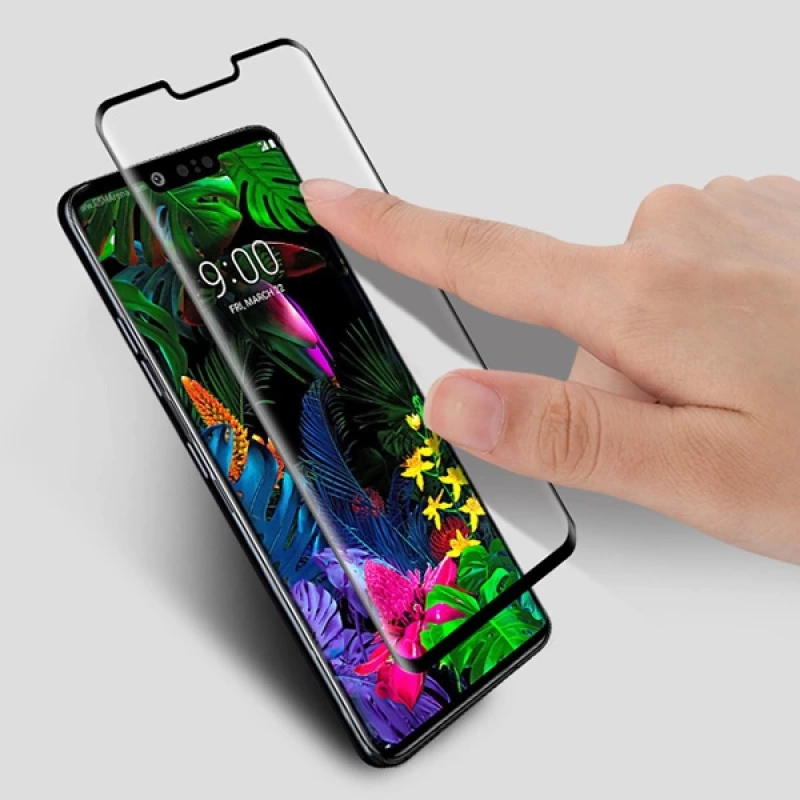 Lg G8 Thinq 3d Kavisli Full Tempered Kırılmaz Cam Ekran Koruyucu