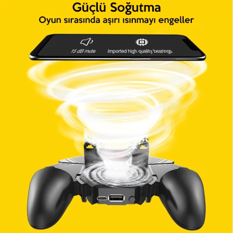 MEMO AK77 1200 mAh Fanlı Dört Tetik Mobil Oyun Aparatı - Pubg(Orjinal Memo)