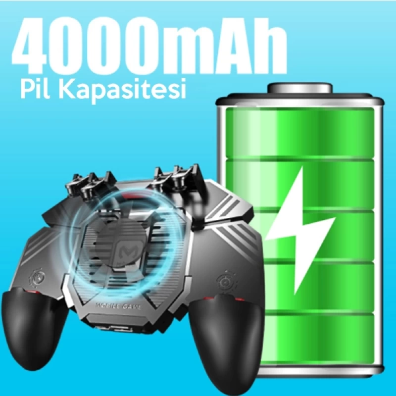 MEMO AK77 4000 mAh Fanlı Dört Tetik Mobil Oyun Aparatı - Pubg (Orjinal Memo)