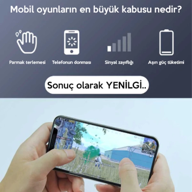 MEMO DL02  Telefonu Soğutma Fanı Radyatör (İPhone Kablo İle)