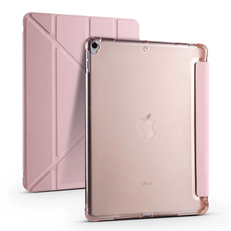 More TR Apple iPad 10.2 (8.Nesil) Kılıf Zore Tri Folding Kalem Bölmeli Standlı Kılıf