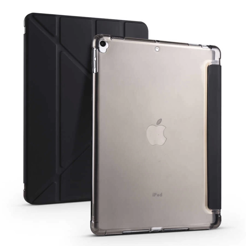 More TR Apple iPad 10.2 (8.Nesil) Kılıf Zore Tri Folding Kalem Bölmeli Standlı Kılıf