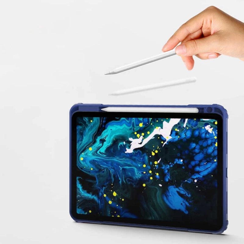 More TR Apple iPad 10.2 (8.Nesil) Wiwu Mecha Dönebilen Standlı Tablet Kılıfı