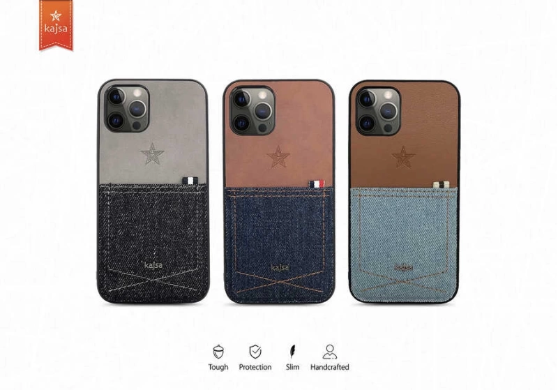 More TR Apple iPhone 12 Kılıf Kajsa Denim Kapak