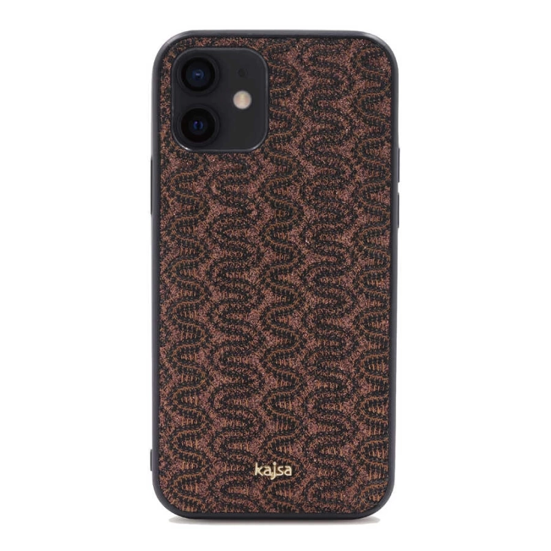 More TR Apple iPhone 12 Kılıf Kajsa Glamorous Serisi Waterfall Pattern Kapak