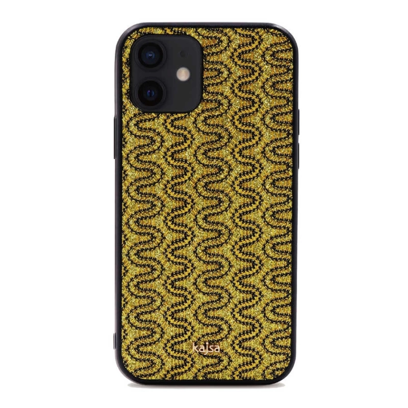 More TR Apple iPhone 12 Kılıf Kajsa Glamorous Serisi Waterfall Pattern Kapak