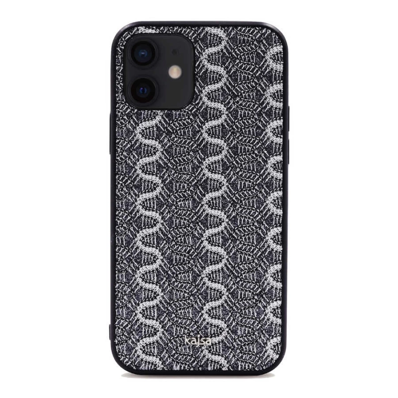 More TR Apple iPhone 12 Kılıf Kajsa Glamorous Serisi Waterfall Pattern Kapak