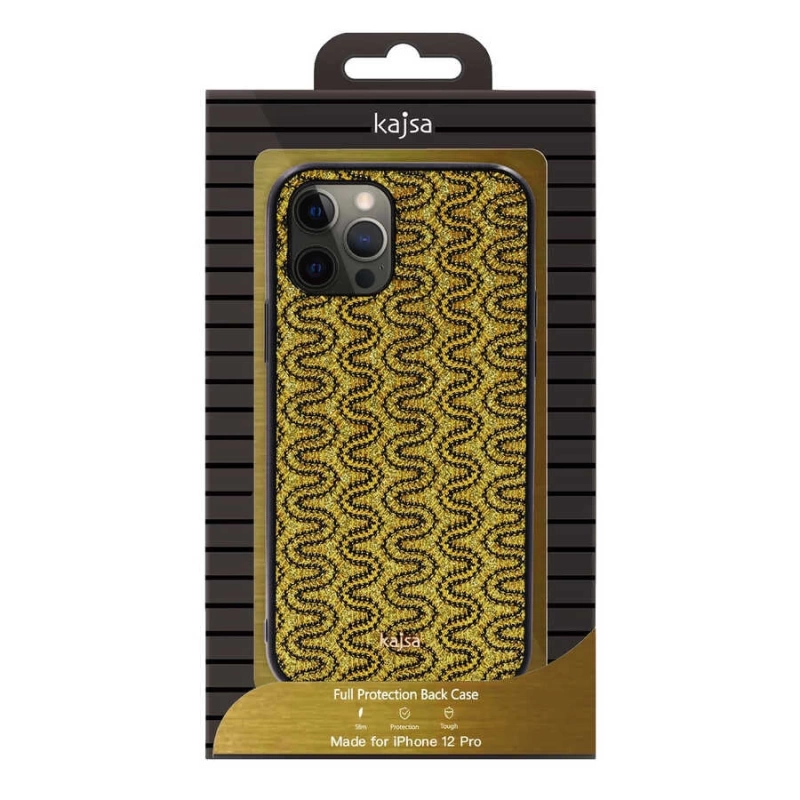 More TR Apple iPhone 12 Kılıf Kajsa Glamorous Serisi Waterfall Pattern Kapak