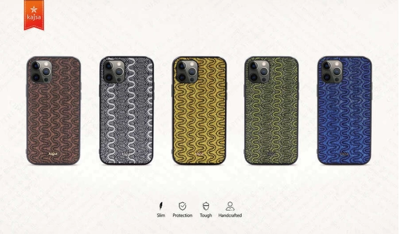 More TR Apple iPhone 12 Kılıf Kajsa Glamorous Serisi Waterfall Pattern Kapak