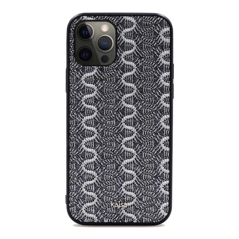 More TR Apple iPhone 12 Pro Kılıf Kajsa Glamorous Serisi Waterfall Pattern Kapak