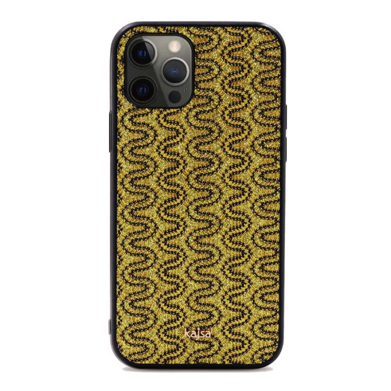 More TR Apple iPhone 12 Pro Kılıf Kajsa Glamorous Serisi Waterfall Pattern Kapak