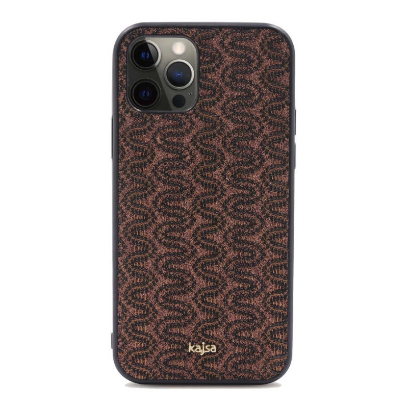 More TR Apple iPhone 12 Pro Kılıf Kajsa Glamorous Serisi Waterfall Pattern Kapak