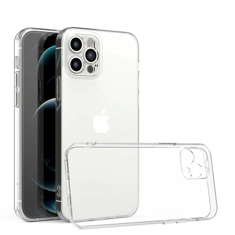 More TR Apple iPhone 12 Pro Kılıf Zore Kamera Korumalı Süper Silikon Kapak