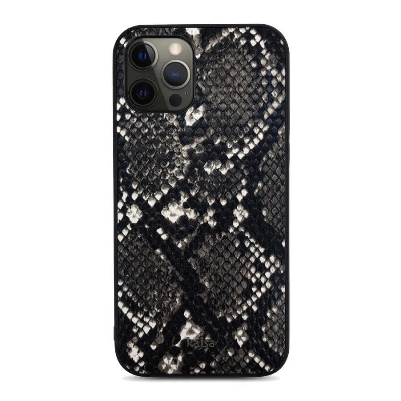 More TR Apple iPhone 12 Pro Max Kılıf Kajsa Glamorous Serisi Snake Pattern Kapak