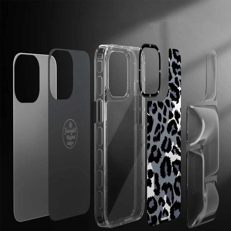 More TR Apple iPhone 13 Kılıf YoungKit Leopard Article Serisi Kapak