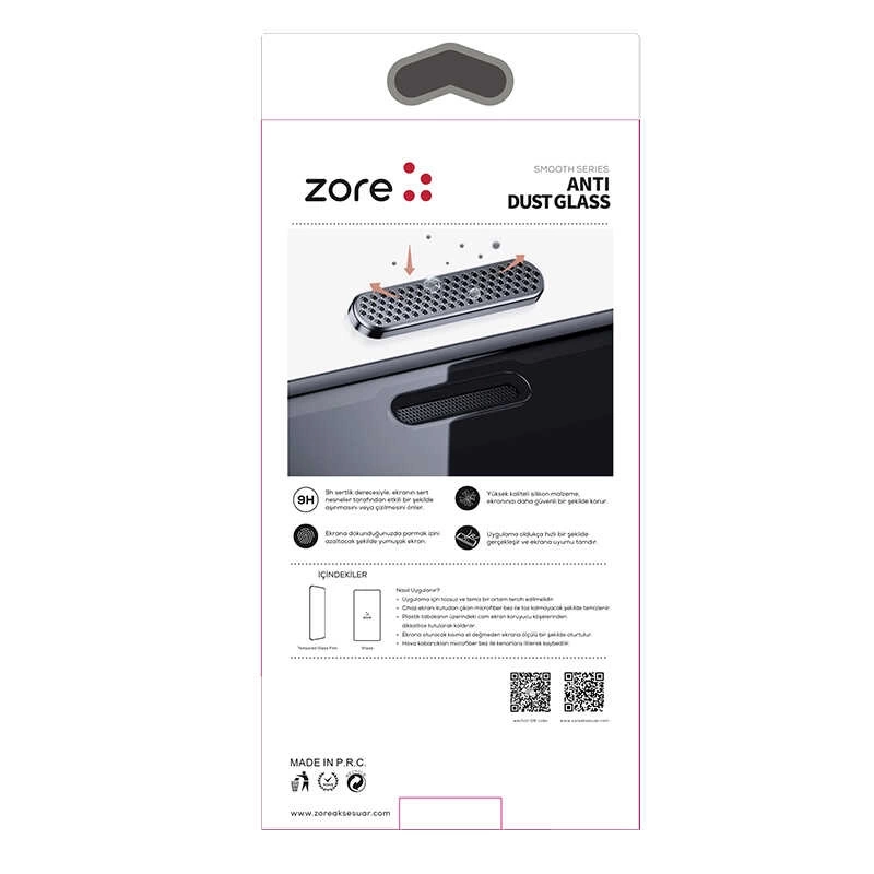 More TR Apple iPhone 13 Mini Zore Anti-Dust Temperli Ekran Koruyucu