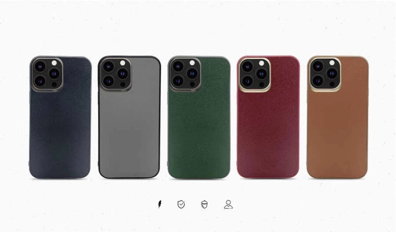 More TR Apple iPhone 13 Pro Kılıf ​Kajsa Luxe Collection Hakiki Deri Kapak