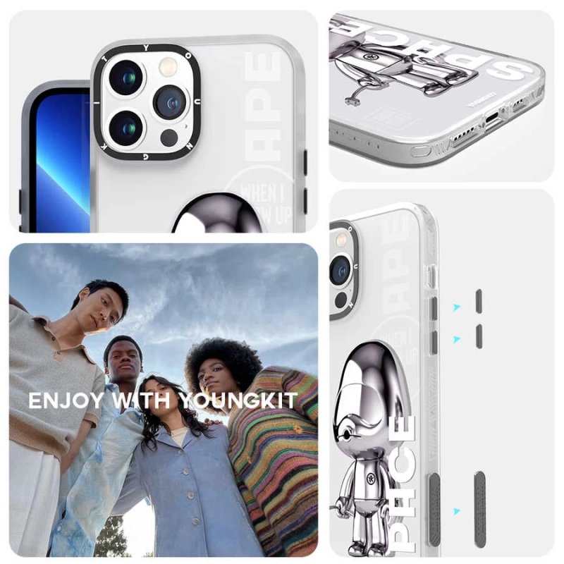 More TR Apple iPhone 13 Pro Kılıf YoungKit Klasik Serisi Kapak